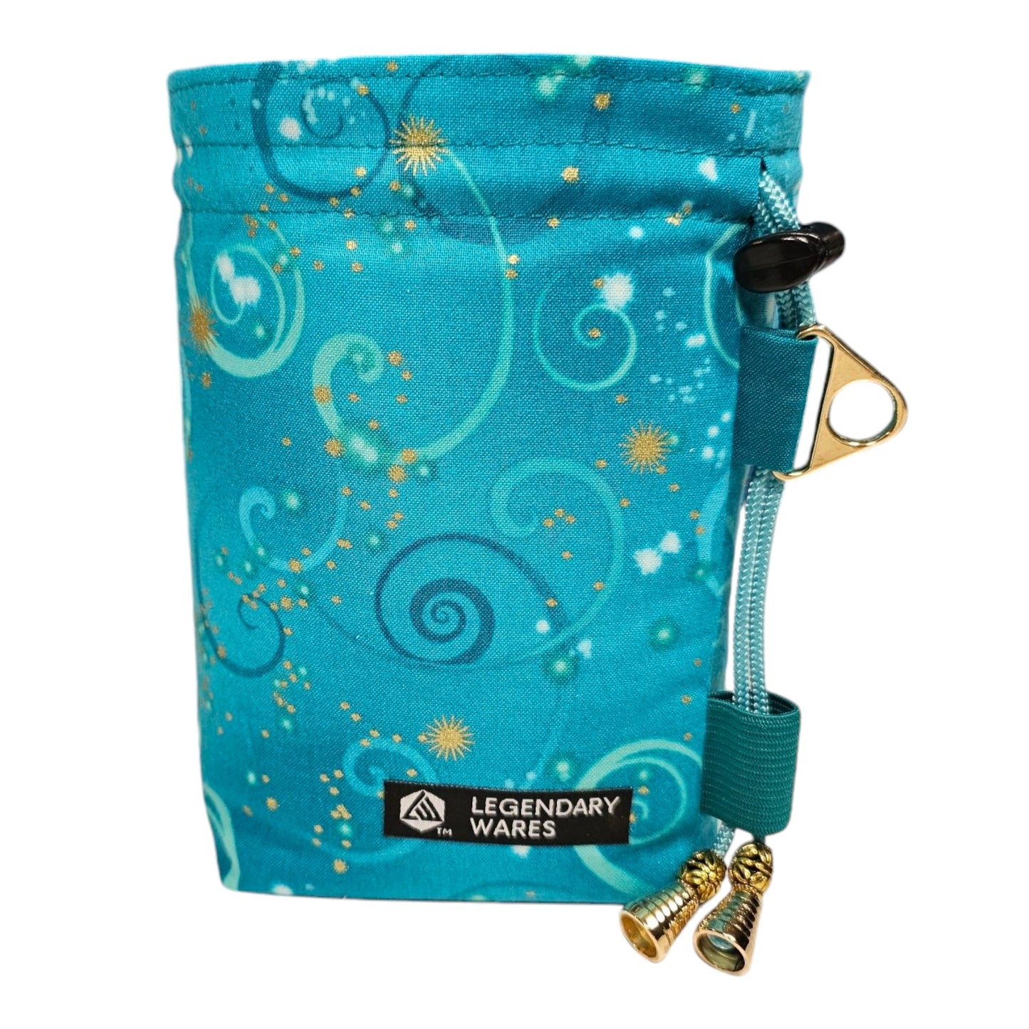 Celestial Swirl Dice Bag-Teal, Large
