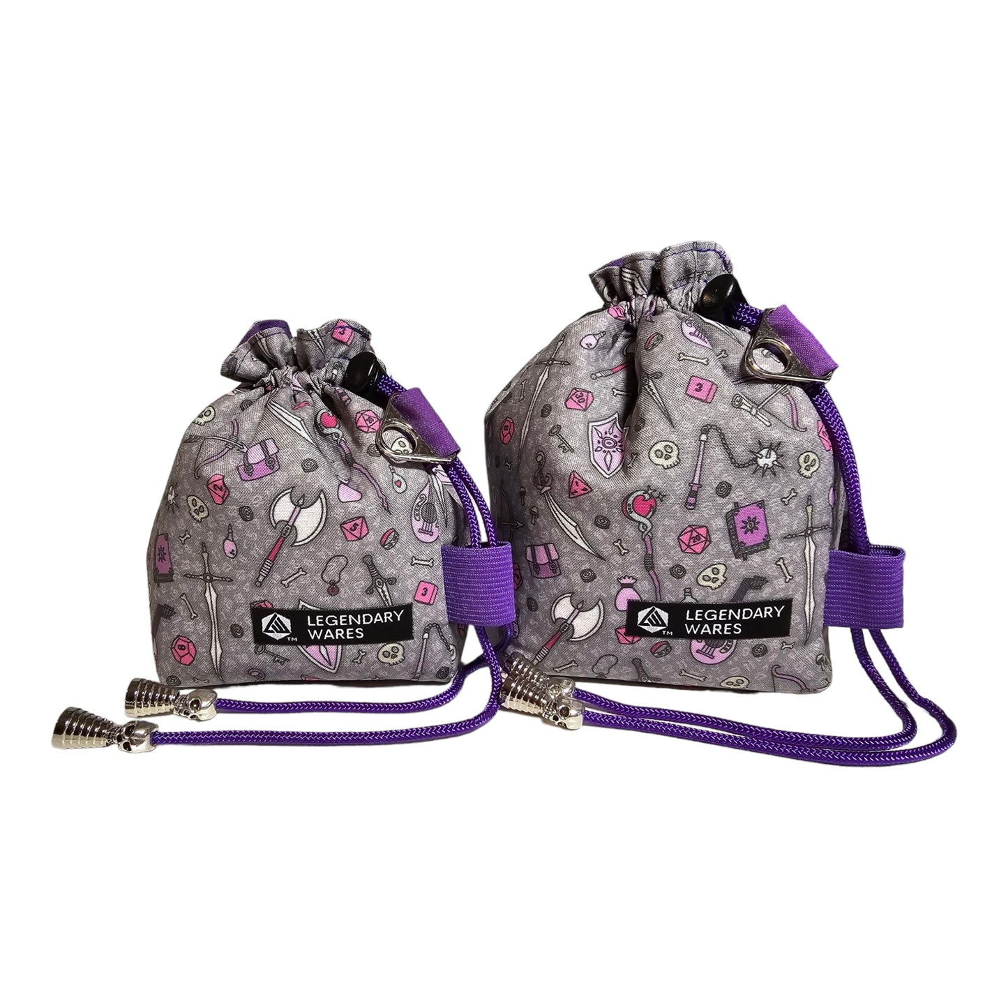 Purple Loot Dice Bags for D & D