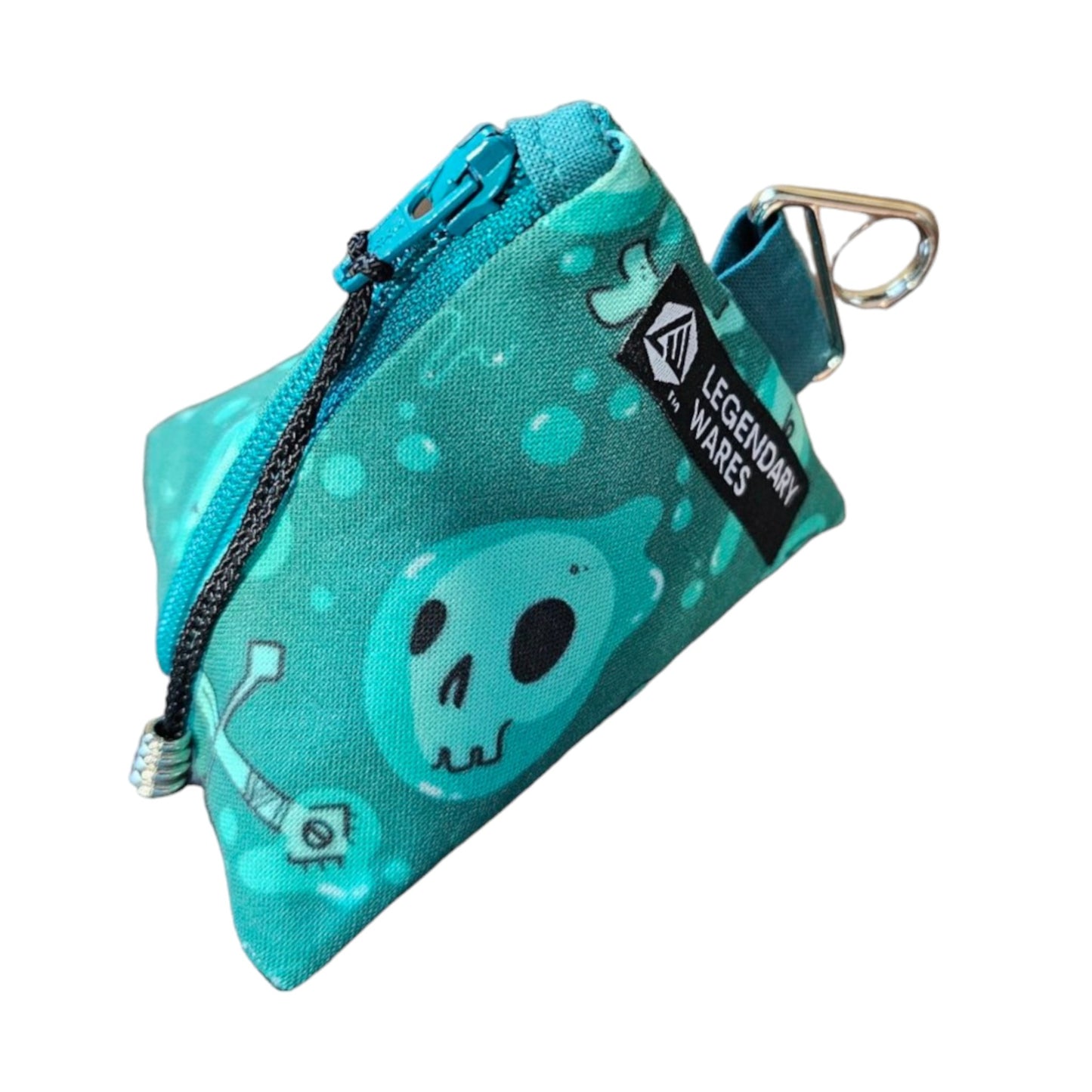 D4 Triangle Dice Bag with Green Gelatinous Cube pattern