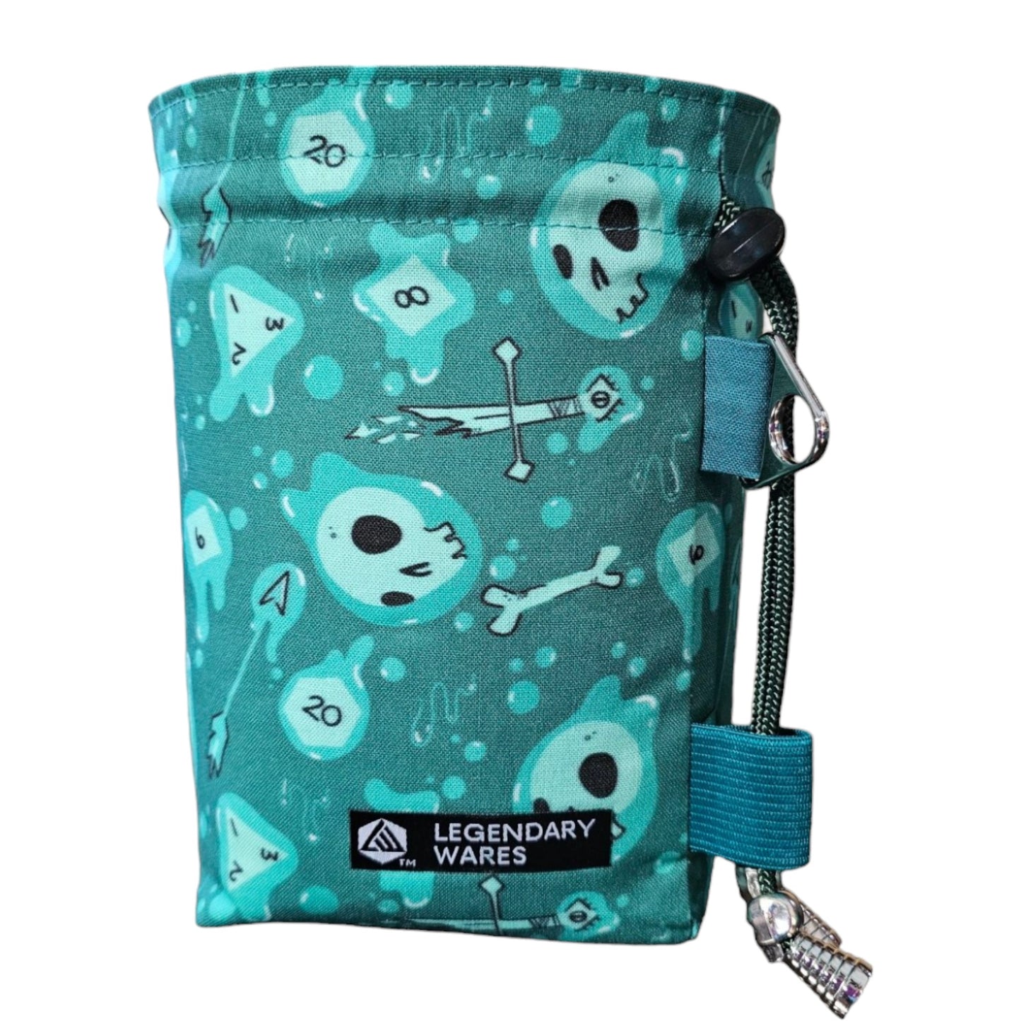 Green Gelatinous Cube large dice bag