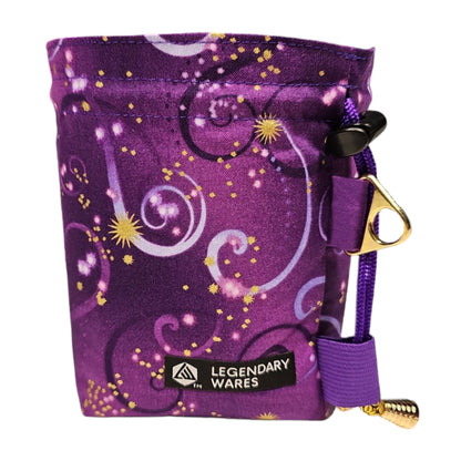 Celestial Swirl Dice Bag-Dark Purple, Medium