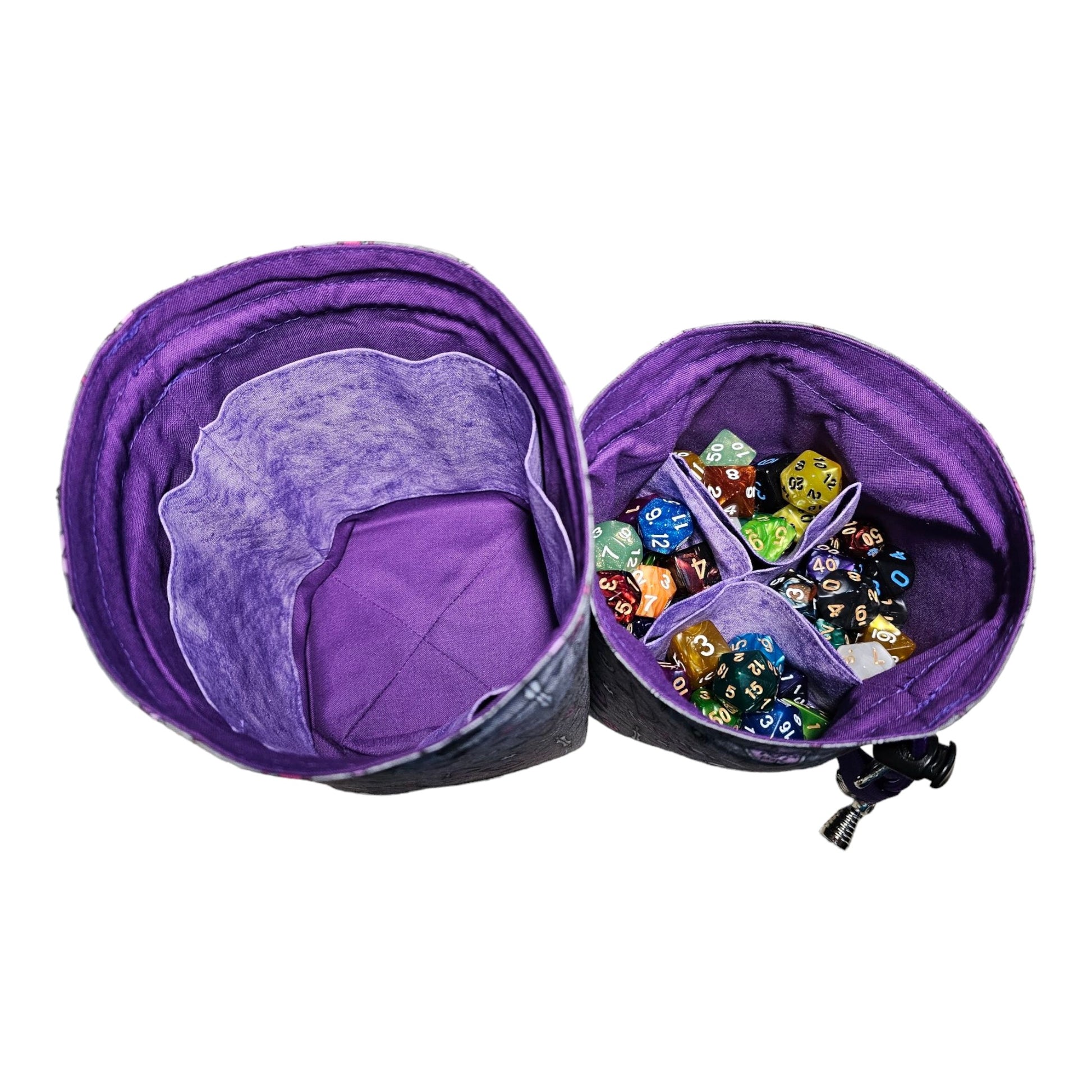 Dice Bags with Pockets for DnD - Purple Loot