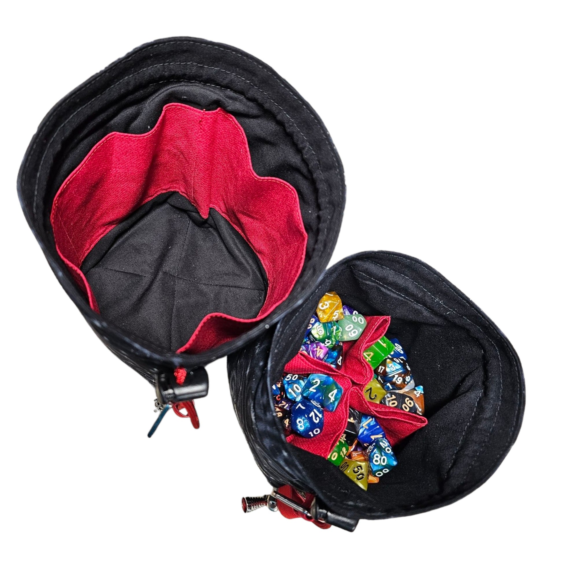 Dice Bags for Dungeons and Dragons-Black Galaxy-with pockets