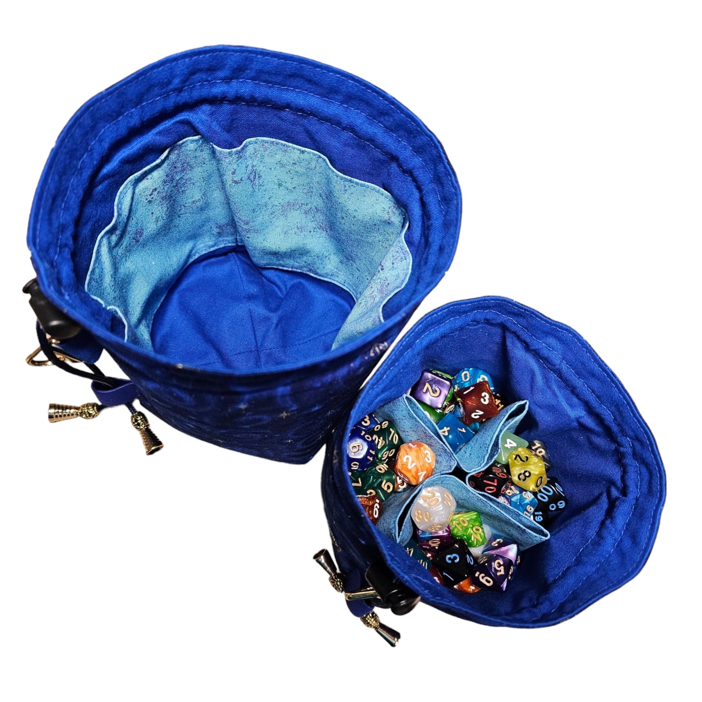 Blue Galaxy Dice Bags