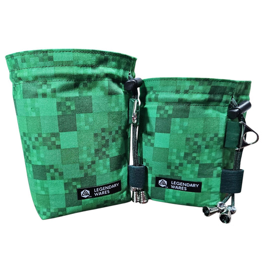 Green Pixels Dice Bags