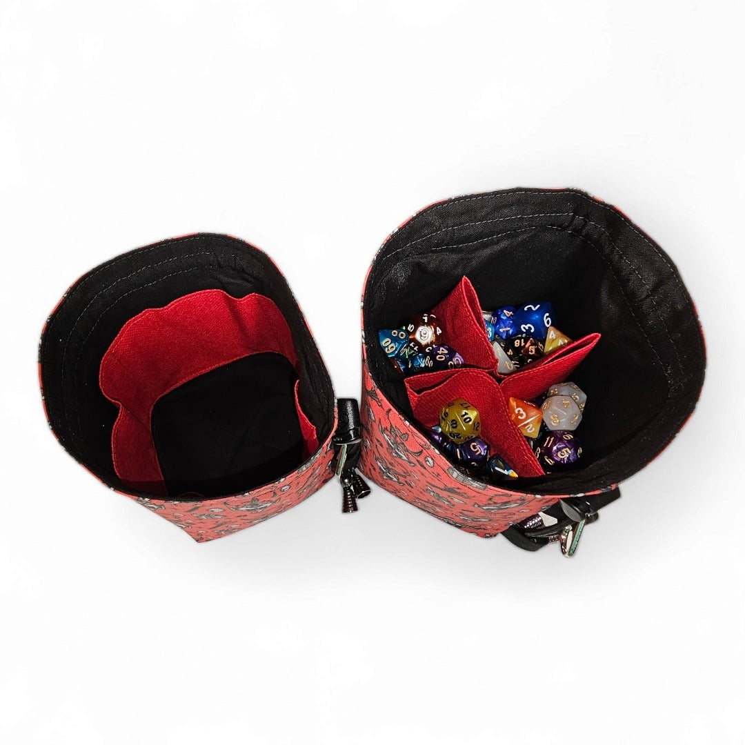 Krampus Dice Bags - four interior pockets
