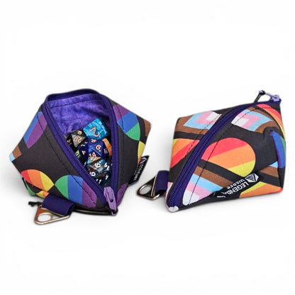 Progress Pride Heart Dice Bag