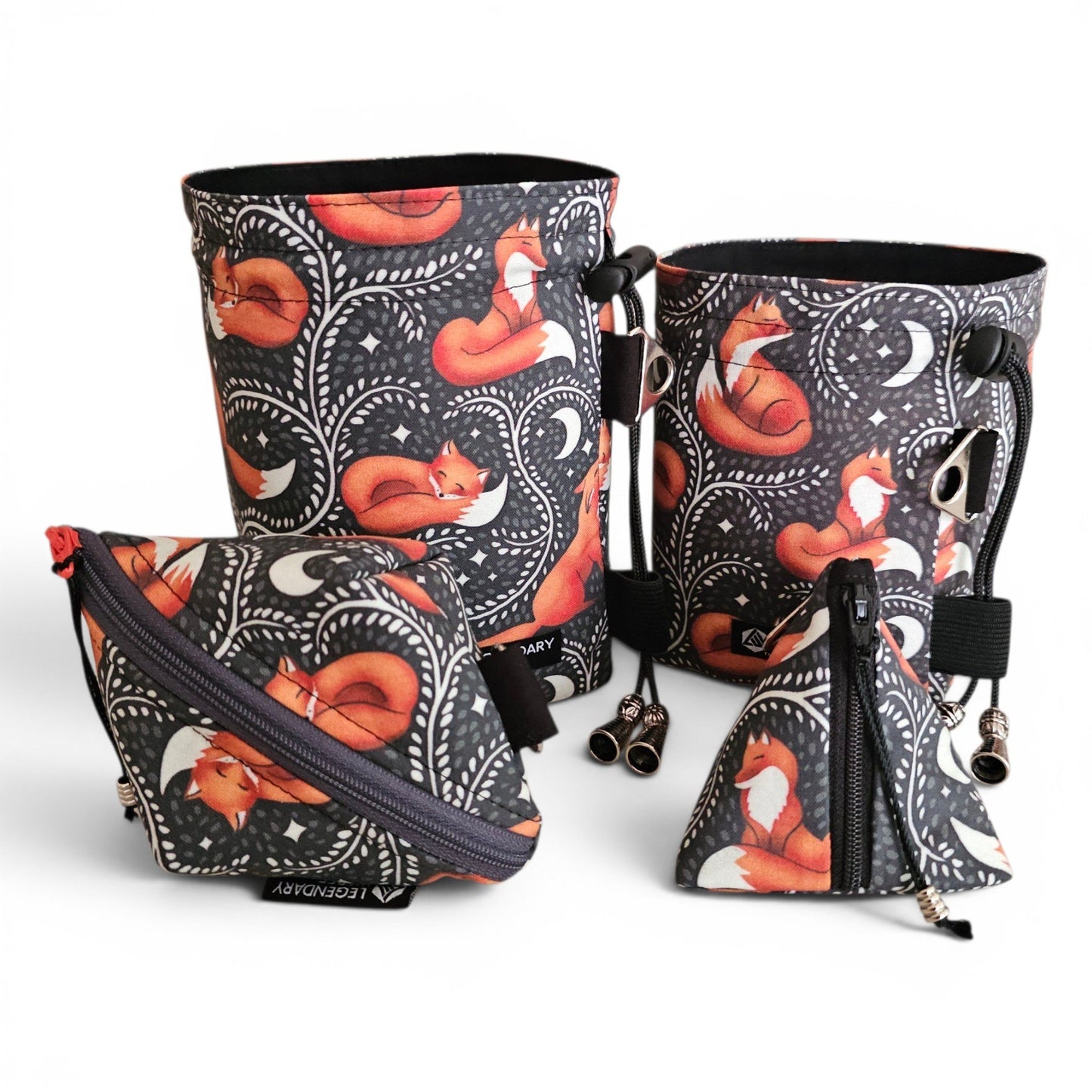 Sleepy Foxes Dice Bags