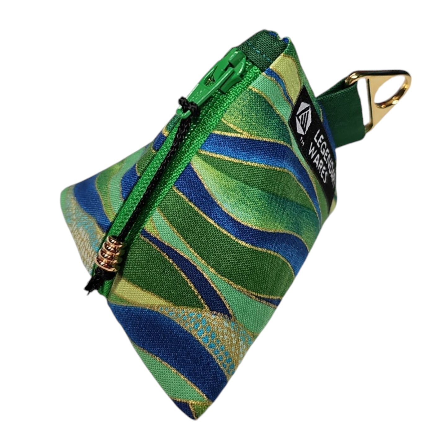 Wandering Waves Dice Bags-green, D4 triangle