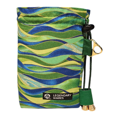 Wandering Waves Dice Bag-green, large
