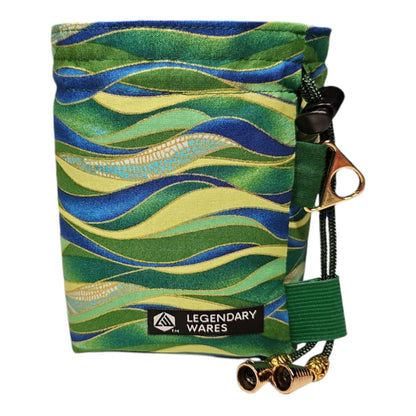 Wandering Waves Dice Bags-green, medium