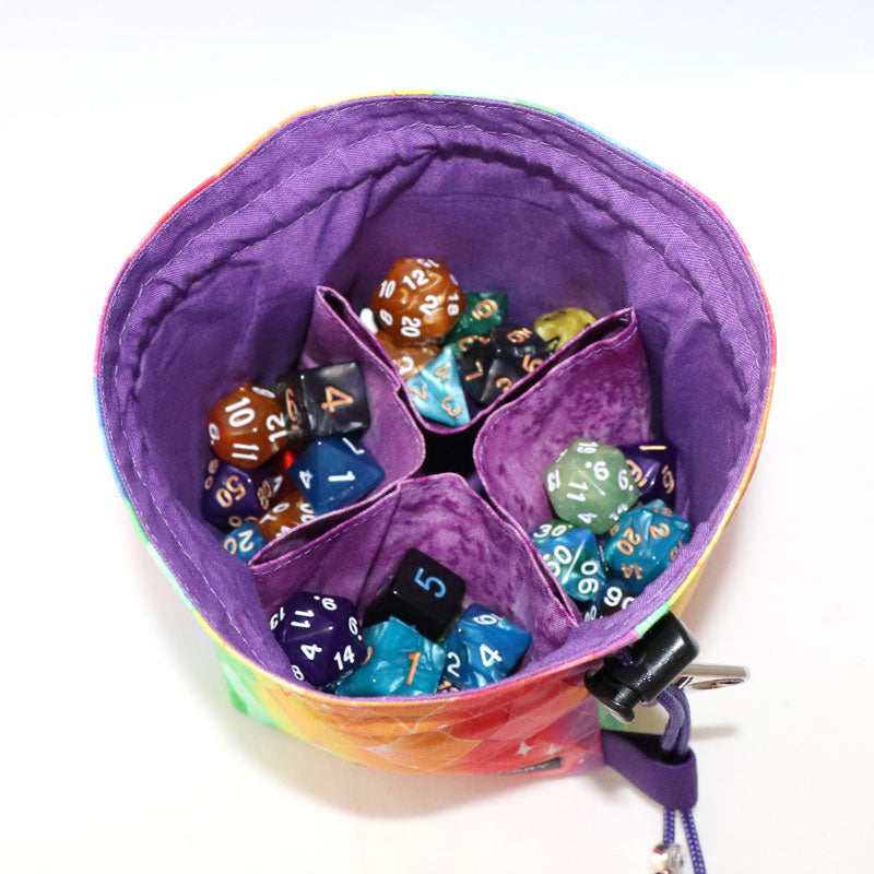 Medium Pride Dice Bag with 4 Pockets for DnD and RPG Games