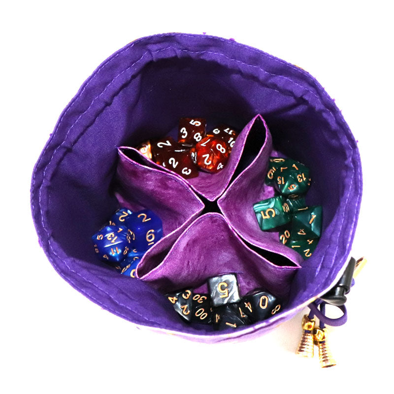Purple Swirl Dice Bags