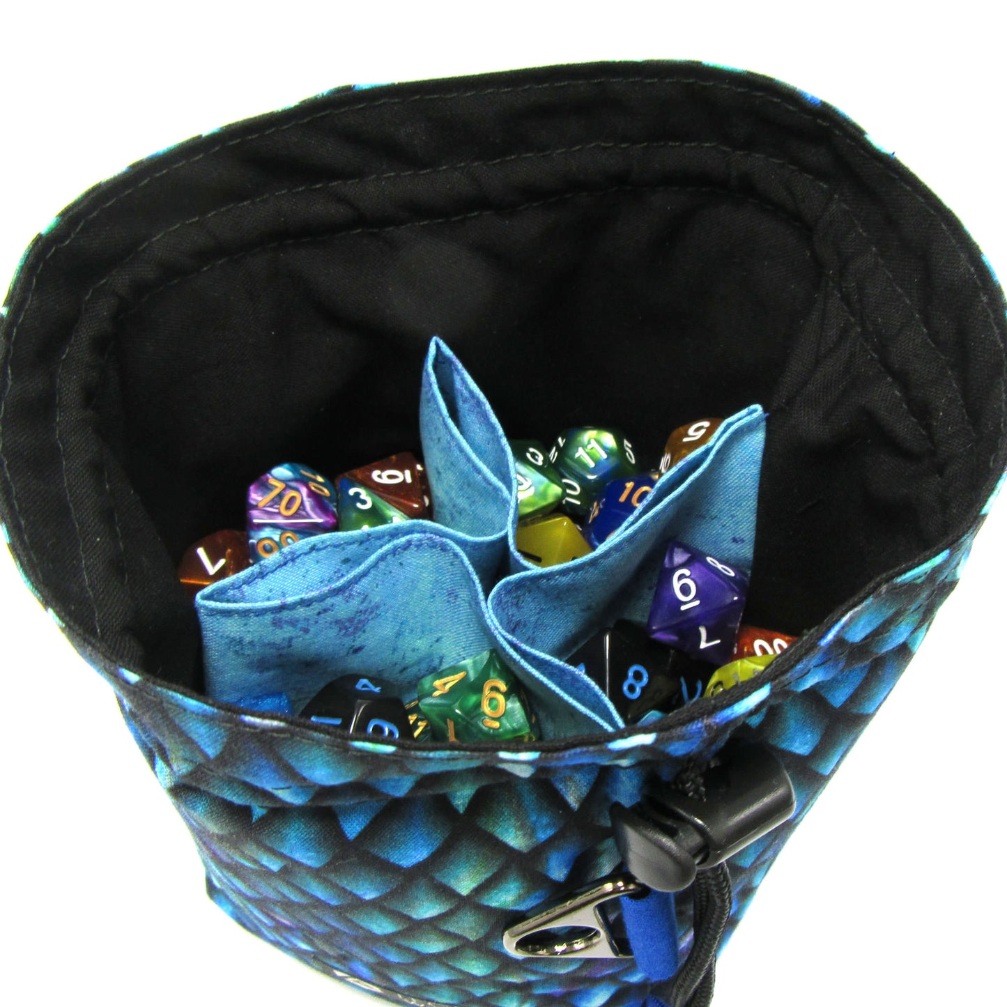 Large Dice Bags for TTRPG - Blue Dragons