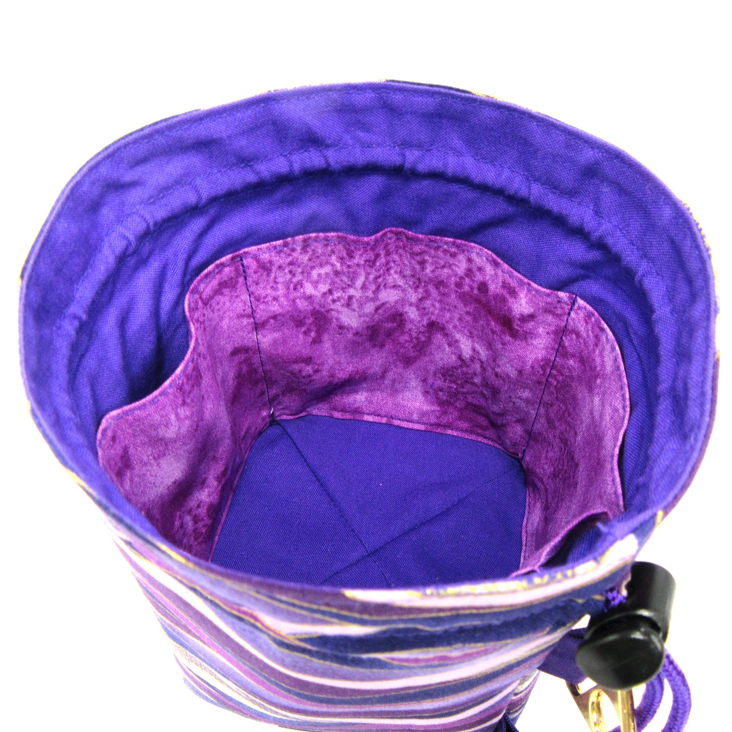 Dice Bags with Pockets for TTRPG - Purple Waves